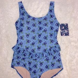 Kortni Jeane One Piece Ruffle Blueberries